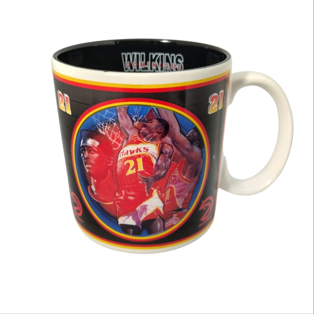 Vintage 1992 Dominique Wilkins Hawks NBA Superstar Collectors Mug #21